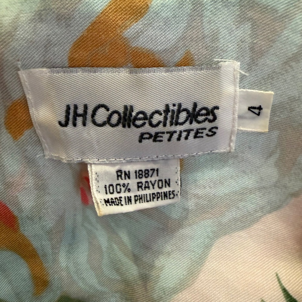 Vintage 1970s Floral 2 Piece Skirt Blouse Set 26" Waist Pastel Cottage Retro - Picture 14 of 16